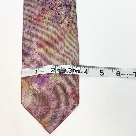 Vintage Oscar de la Renta Studio Men’s Watercolor Necktie Tie Pastel Abstract - Picture 10 of 11